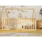 Montessori Boss Marin - Montessori Çatılı Ahşap Yatak - 70 x 130 cm