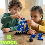 Montessori Hayvan Figürlü Denge Oyunu - Eğitici Zeka Geliştirici Tetris Blokları - Mavi