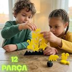 Montessori Hayvan Figürlü Denge Oyunu - Eğitici Zeka Geliştirici Tetris Blokları -Sari