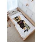 Montessori Nevresim Takımı (100x200) - Pure Baby Serisi - Kaykaylı Ayıcık