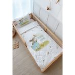Montessori Nevresim Takımı (100x200) - Pure Baby Serisi - Kelebekle Oynayan Tavşan