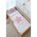 Montessori Nevresim Takımı (100x200) - Pure Baby Serisi - Pofuduk Pembe Yıldız
