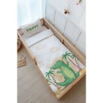 Montessori Nevresim Takımı (100x200) - Pure Baby Serisi - Sevimli Timsah