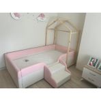 Montessori Serisi_çocuk ve Bebek Yatağı 90X190 Ölçüde (Iç Yatak Dahildir) - Krem - 90 x 190 cm