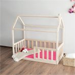 Montessori Yatak Çocuk Yatak Doğal Çam Ağacından 90x190 Sevgi