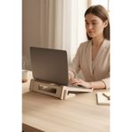 MONTETOYS Ergonomik Ahşap Laptop Standı Laptop Yükseltici Dekoratif ve Tüm Modellerle Uyumlu
