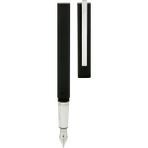 Monteverde Cube Serisi MV32323 Dk M Matt Black Dolma Kalem - Altın - Sarı