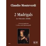 Monteverdi: 2 Madrigals (Non son in queste rive, La bocca onde l'asprissime parole) for 5 Recorders (SSATB)