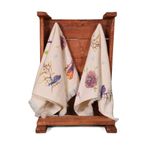 MONTICELLO HOME 2'li 40x60 Kadife Saçaklı Daldaki Kuşlar Baskılı Mutfak Havlusu
