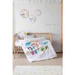 Montisu Cute Little Ones %100 Pamuk Bebek Odası Seti: Nevresim Takımı, Kırlent, 3'lü Tablo