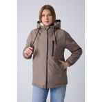 Montland Kadın Vizon Içi Kürklü Su ve Rüzgar Geçirmez Kapüşonlu Kışlık Mont & Kaban & Parka ML-FMM-100-K - 2XL