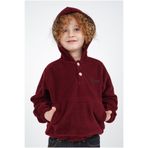Monttini Erkek Çocuk Polar Kapişonlu Kanguru Cepli Düğmeli Sweatshirt Hırka Ceket