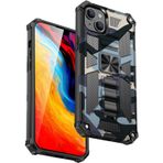 Monwutong iPhone 14 Plus için Dar Kesim Telefon Kılıfı (iPhone 14 için uygun değildir), Askeri Sınıf Korumalı Ordu Kamuflaj Kılıf Düşme Test Edilmiştir ve iPhone 14 Plus için Dahili Destek Çubuğu