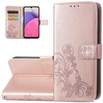 Monwutong Samsung Galaxy A33 5G için Cüzdan Telefon Kılıfı, PU + TPU Deri Kapaklı, Destek Stantlı, Manyetik Tokalı ve Para Kartı Yuvalı Tutucu Kapak, Samsung Galaxy A33 5G SYC için Pembe Altın