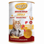 Moochie 135 ml Et Suyu İçerisinde Karides Ton Balıklı Tahılsız Kedi Çorbası