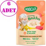 Moochie 6x40 gr Parça Ton Balığı Ve Somonlu Tahılsız Kedi Çorbası