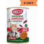 Moochie Et Suyu İçerisinde 135x6 ml Ördekli Tahılsız Kısırlaştırılmış Kedi Çorbası