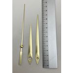 MOOCLOCK Duvar Saati Mekanizması İçin Akrep Yelkovan seti (KISA) GOLD Akrep 9 cm Yelkovan 11 cm