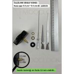 Mooclock Saat Makinesi, Akar Sessiz Duvar Saati Mekanizması, 22 mm Şaft, Akrep-Yelkovan-Saniye-(Askılı) - Gümüş