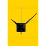 MOOCLOCK Saat Mekanizması, Akar Sessiz Duvar Saati Mekanizması, 14 mm Şaft, Akrep-Yelkovan-Saniye-(Askısız) - Siyah