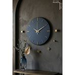 MOOCLOCK Sada Model Modern, Dekoratif, Metal, Aynalı, Sessiz Akar Mekanizmalı Duvar Saati (40cm)