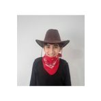 Mood Agenda Çocuk Unisex 8 - 14 Yaş Süet Kovboy Şapkası Kırmızı Bandana Hediye Koruma Kutulu Gönderim 330020099141