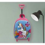 Mood Agenda Kız Çocuk Anaokulu Çantası Unicorn Pony At 5d Baskılı Çekçekli Tekerli 3-6 Yaş Okul Sırt Çantası - Renkli