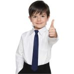 Mood Agenda Unisex 5 - 10 Yaş Çocuk Lastikli Kravat - Lacivert - Standart