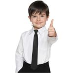 Mood Agenda Unisex 5 - 10 Yaş Çocuk Lastikli Kravat - Siyah - Standart