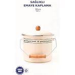 Mood Ahşap Detaylı Emaye Yoğurt/Bakliyat Bakracı(20Cm-3 Litre-Tüm Ocaklarla Uyumlu)