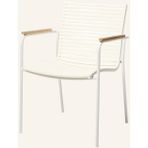 Mood Classic Bahçe Sandalyesi Teak Kollu Alüminyum Gövde Beyaz 60X56X84 cm
