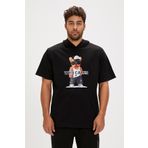 Mood Siyah Erkek Baskılı Hoodie Sweatshirt