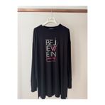 Moodbasic Yazı Baskılı Tunik - Siyah