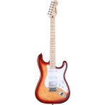 Mooer MSC30PROSRD Elektro Gitar (Sunset Red) - 3 Tone Sunburst
