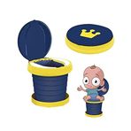 MooieBaby's Katlanabilir Çocuk Tuvaleti Plus, Çok Fonksiyonlu Alıştırma Tuvaleti, Carry Potty, Taşınabilir Lazımlık (Mavi)