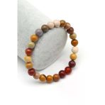 Mookaite Jasper Doğal Taş Bileklik 8 Mm Küre Kesim