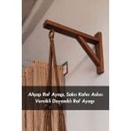 Moola Ahşap Raf Ayağı, Saksı Kafes Askısı, Vernikli Dayanıklı Raf Ayağı - Kahverengi