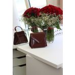 Moom Bag Kadın Bordo Rugan Kapak Detaylı Askılı Omuz Çantası