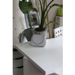 Moom Bag Kadın Silver Simli Metal Tutma Kulplu Kalp Klips Abiye El Çantası