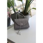 Moom Bag Platin Kristal Toka Detaylı Çizgi Doku Abiye Çanta