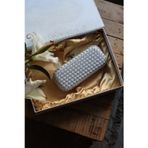 Moom Bag Silver Saten Slim Baklava Desenli Kasa Abiye El Çantası