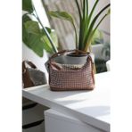 Moom Bag Taba zımbalı klips detaylı el omuz çantası