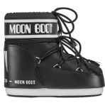 Moon Boot MB Icon Low Nylon Siyah Erkek Kar Botu Düz Topuklu Su Geçirmez Kışlık Rahat Taban