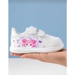 Moon Cute Tatlı Pembe Ayıcık Baskılı Kız Çocuk Spor Ayakkabı - Beyaz