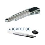 Moon Shop Metal Falçata Maket Bıçağı + 10 Adet Yedek Uç