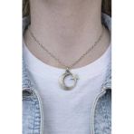 Moon Star Loop – Ay Ve Yıldız Figürlü Gümüş Renk Unisex Kolye (60 Cm)