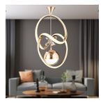Moon Tekli Gold Kelebek Detaylı Ledli Modern Koridor, Yatak Odası Salon Sarkıt Led Avize