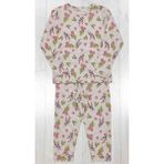 Moona 3-7 Yaş Kız Çocuk Desenli Pijama Takımı Bejmelanj - 4 - 5 Yaş