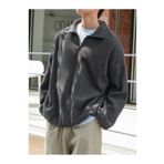 MOONBULL Erkek Sol Göğüs Etiket Detaylı Yarım Fermuarlı Oversize Polar Sweatshirt