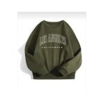 MOONBULL Kadın Yeşil Los Angeles Baskılı Oversize Sweatshirt